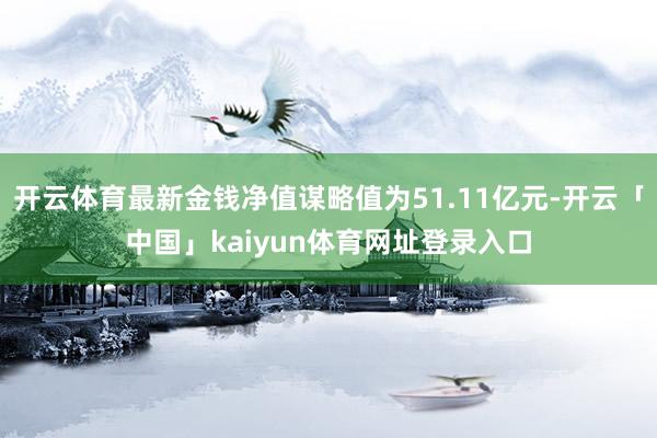 开云体育最新金钱净值谋略值为51.11亿元-开云「中国」kaiyun体育网址登录入口