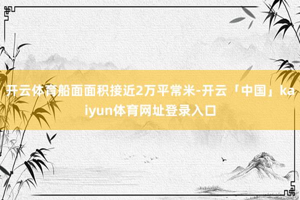 开云体育船面面积接近2万平常米-开云「中国」kaiyun体育网址登录入口