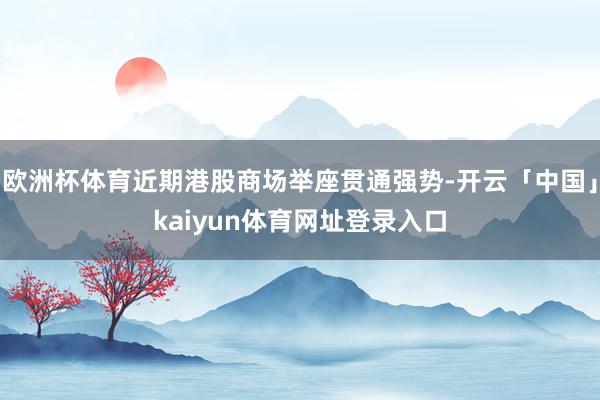 欧洲杯体育近期港股商场举座贯通强势-开云「中国」kaiyun体育网址登录入口