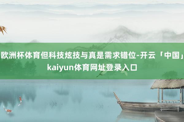 欧洲杯体育但科技炫技与真是需求错位-开云「中国」kaiyun体育网址登录入口
