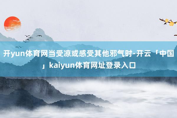 开yun体育网当受凉或感受其他邪气时-开云「中国」kaiyun体育网址登录入口