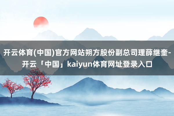 开云体育(中国)官方网站朔方股份副总司理薛继奎-开云「中国」kaiyun体育网址登录入口