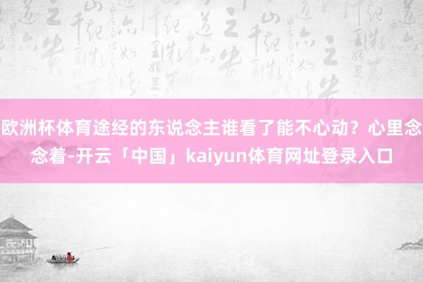 欧洲杯体育途经的东说念主谁看了能不心动？心里念念着-开云「中国」kaiyun体育网址登录入口